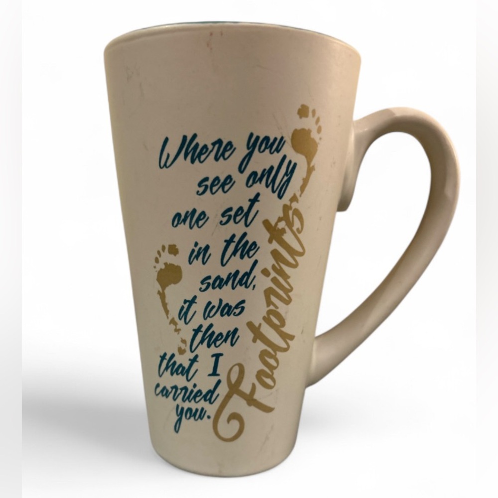 Inspirational Footprints latte Mug